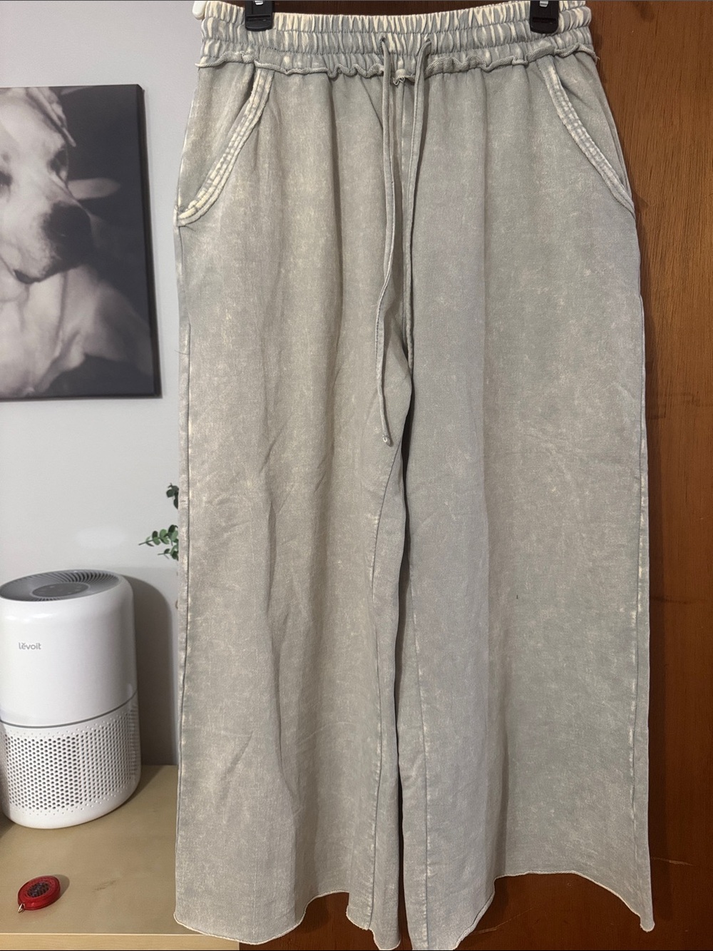 Zenana Wide-Leg Drawstring terry Pants